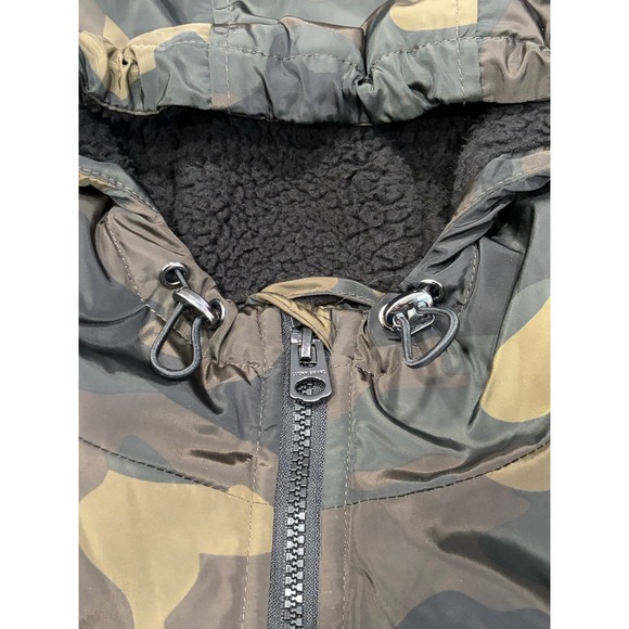 Lucky Brand Womens Anorak Jacket Parka Camo Hooded Lined Water Resistant XL - Picture 5 of 11